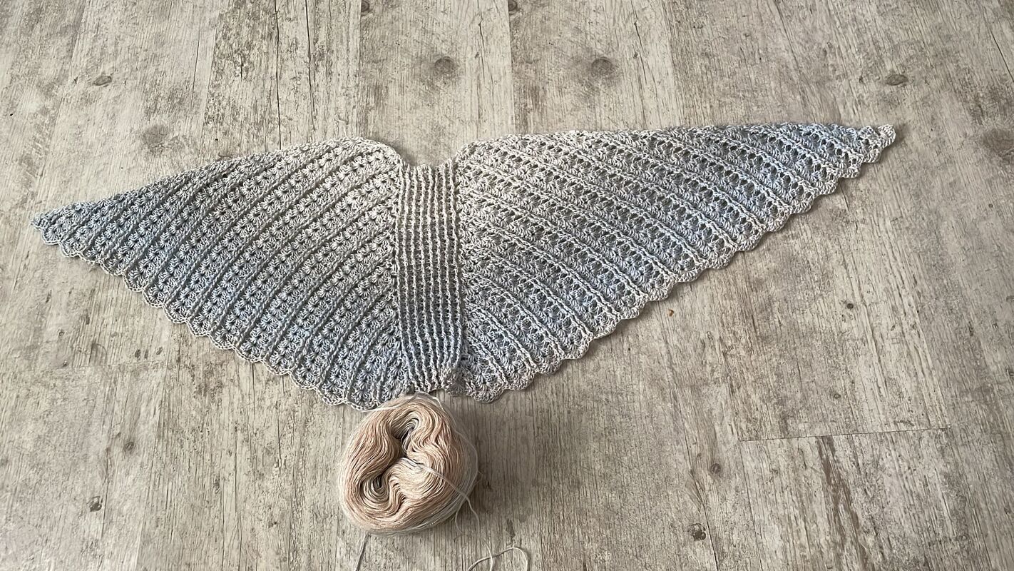 Häkelanleitung Engelstuch - Golden Wings - Bild 6