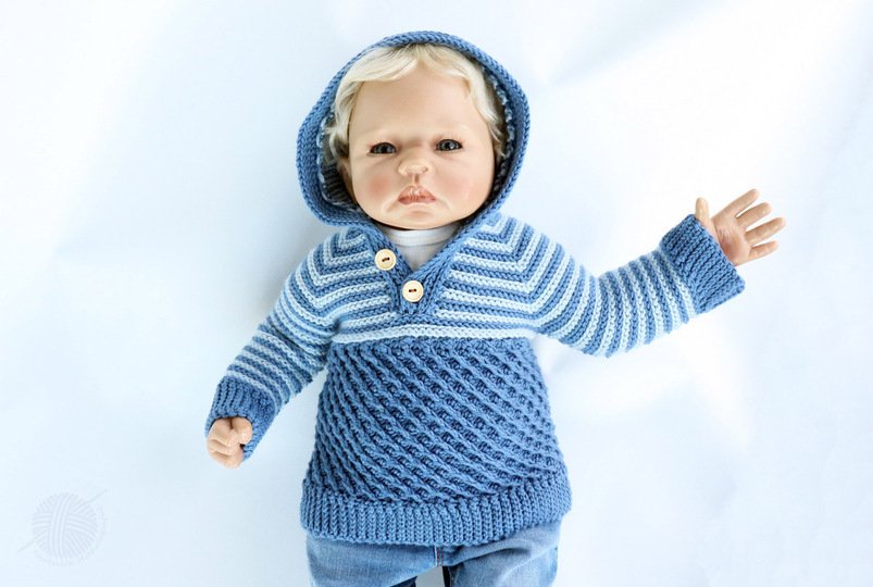 Baby & children's sweater "Kai"  (Raglan, size: 0 m.-5 y.)