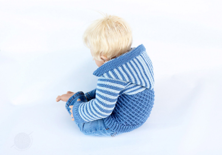 Baby- & Kinderpullover "Kai" (Gr. 50-128, ein- o. zweifarbig)