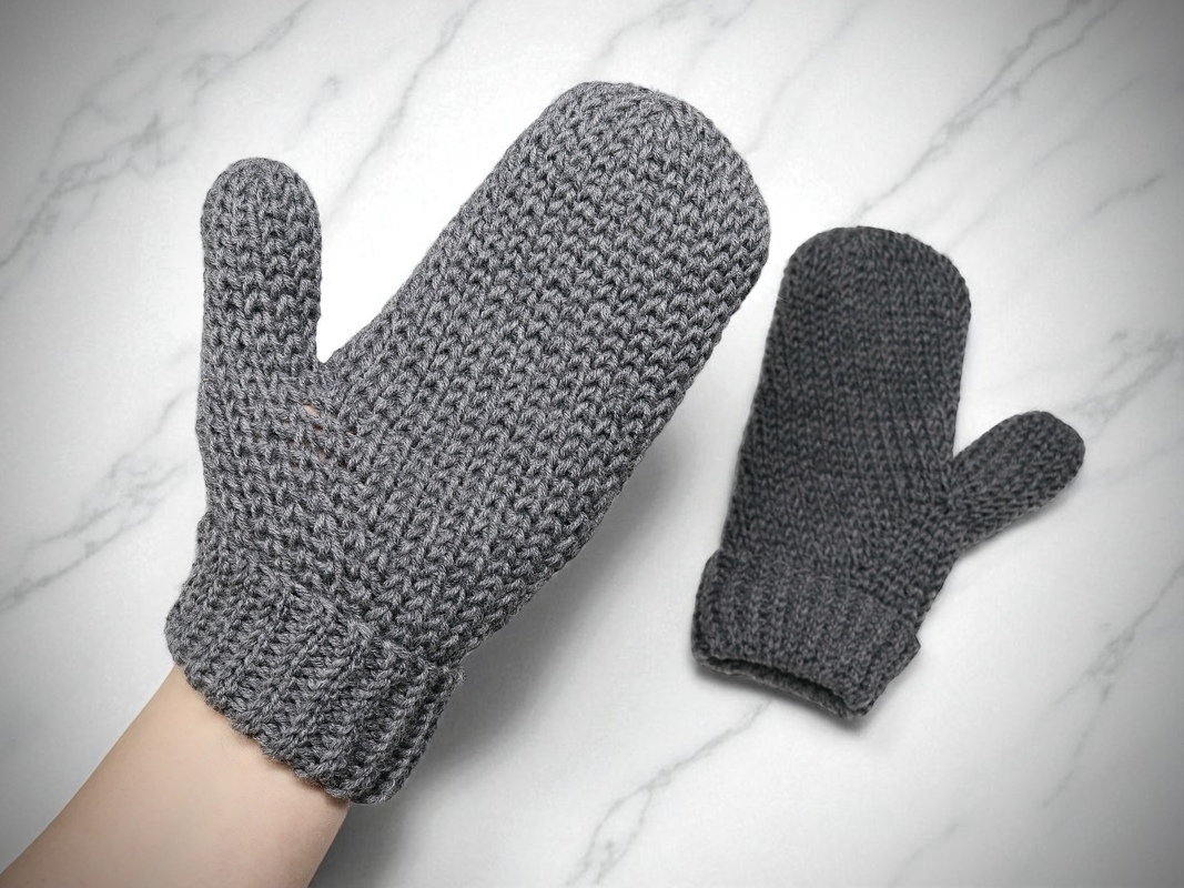 Fäustlinge in Strickoptik - Häkelanleitung