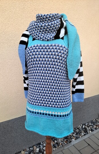 "Vaal" - buntes Schaltuch - Strickanleitung