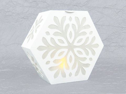 Tischleuchte – Schneeflocke – Bastelanleitung und Vorlagen