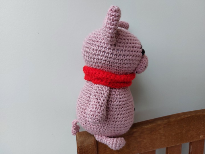 Schweinchen Frida als Glücksbringer häkeln  ca. 20cm hoch