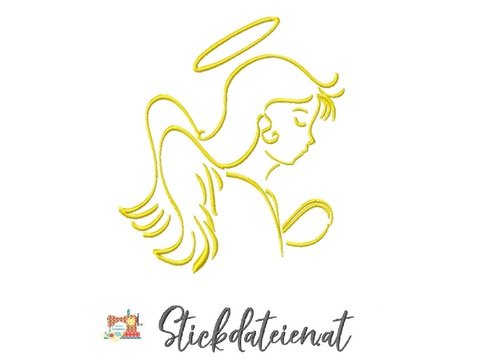 Engel Stickdatei, Schutzengel Stickmotiv, digitale Stickvorlage