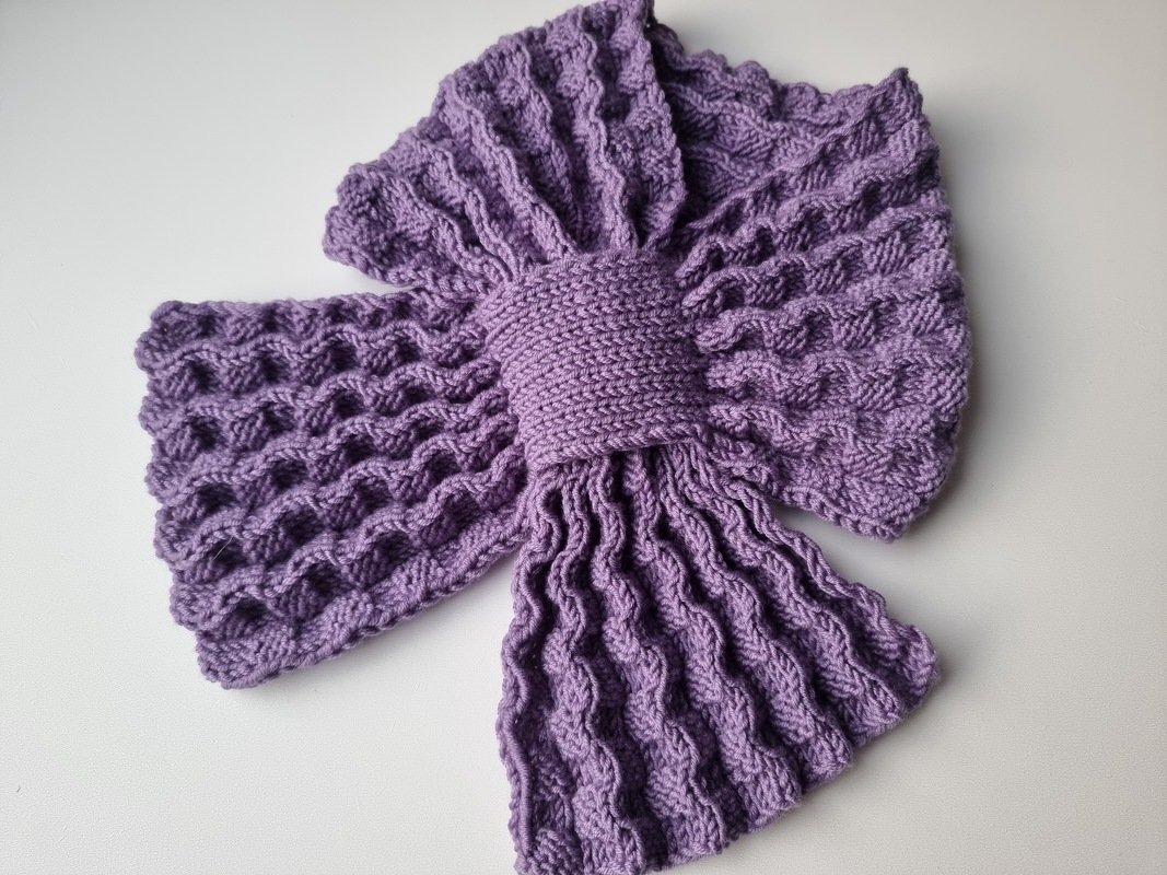 "Plissee" Steckschal stricken PDF-Anleitung