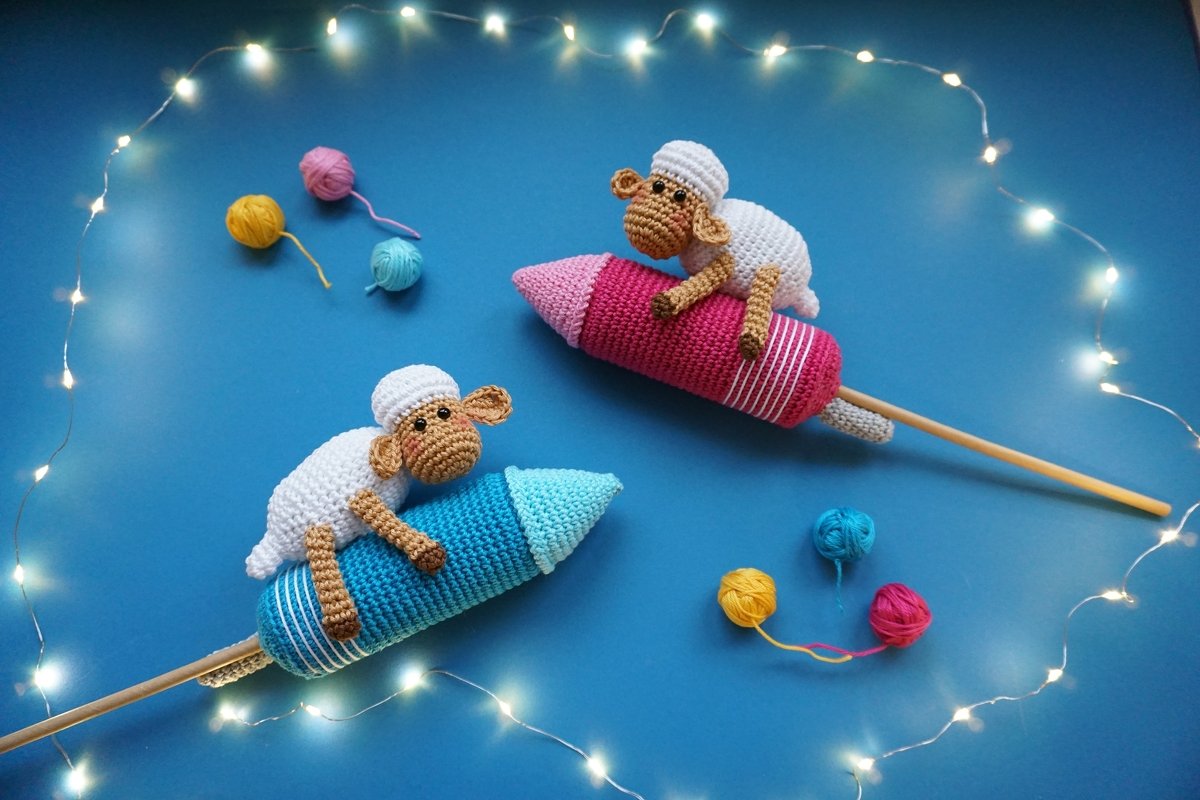 Häkelanleitung Schaf auf Silvesterrakete - PDF Datei - Bild 4