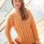 Pulli mit Wellenmuster in Apricot und Mandarin