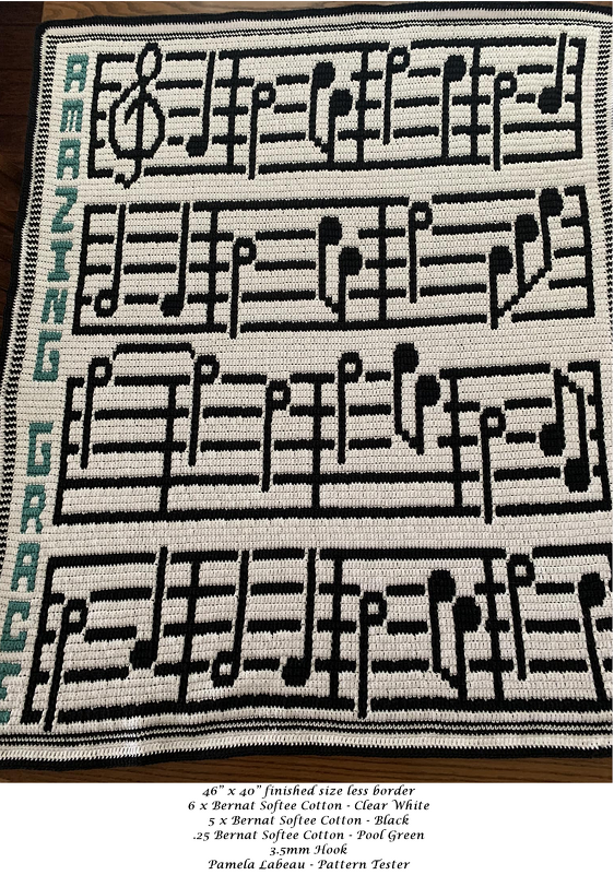 Amazing Grace Blanket Overlay Mosaic Crochet Pattern and Chart - Image 4