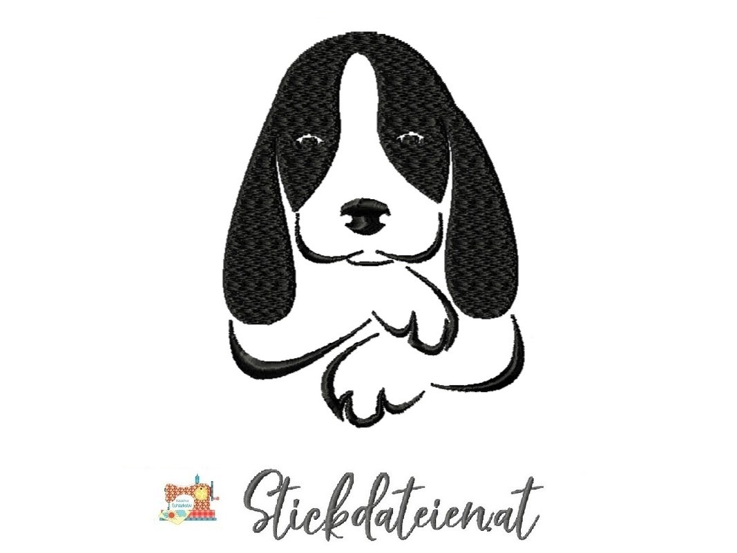 Hundesilhouette Stickdatei, Tierstickerei 10x10, Hundemotiv, Sofortdownload