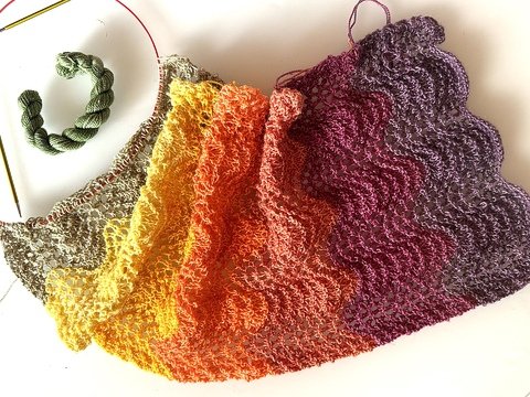 Colorwave Schal stricken | Restewolle Schal