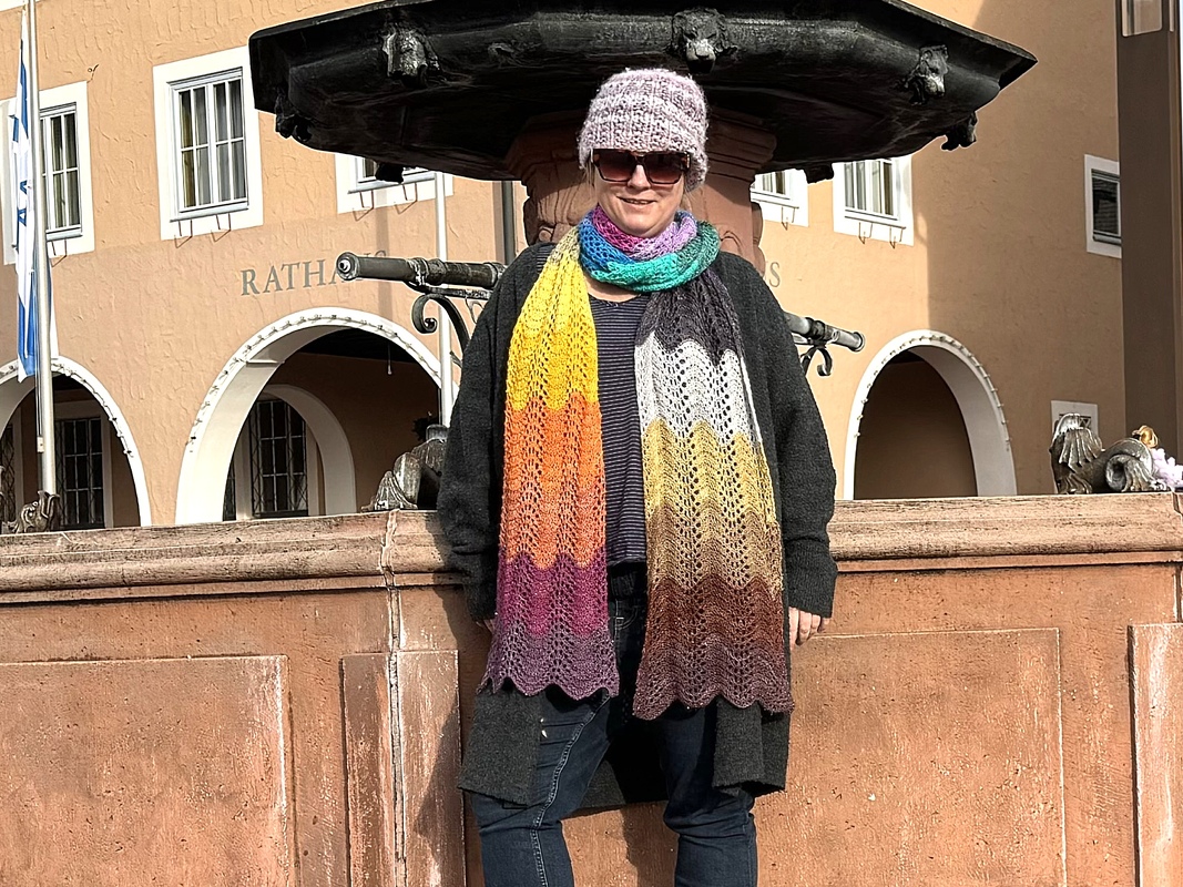 Colorwave Schal stricken | Restewolle Schal