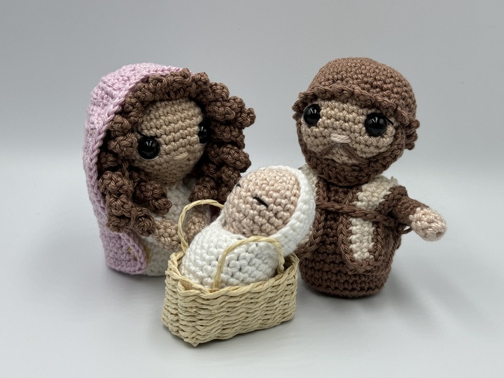 Krippenfiguren - Josef, Maria und Jesus (Weihnachten)