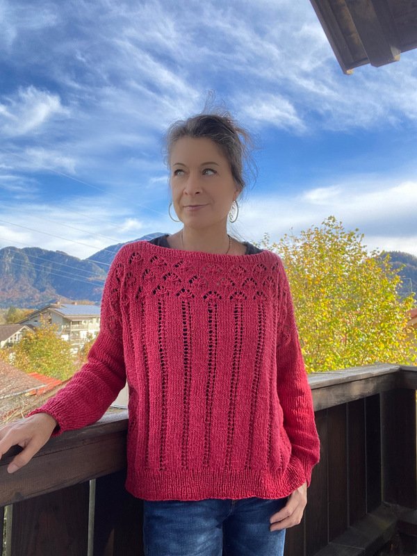 Knitting Pattern Sweater "Girl On Fire" | seamless | 7 sizes - Image 5