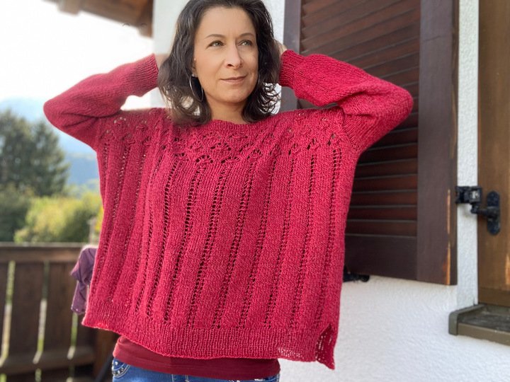 Strickanleitung Pullover "Girl On Fire" | nahtlos | 7 Größen