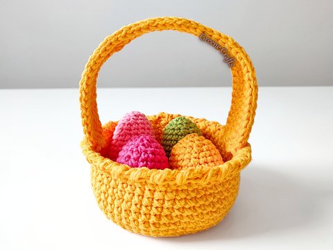 Dandelion Basket and Easter Eggs - Easter Crochet Pattern