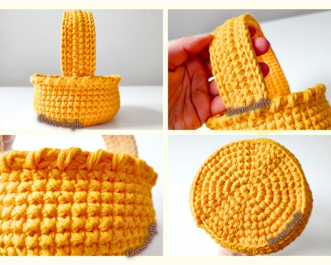 Dandelion Basket and Easter Eggs - Easter Crochet Pattern