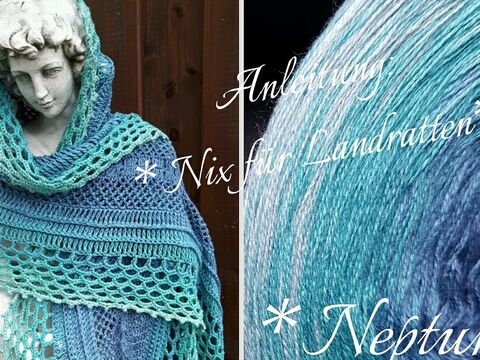 Häkelanleitung für eine wunderschöne Stola mit flossenartigen Enden