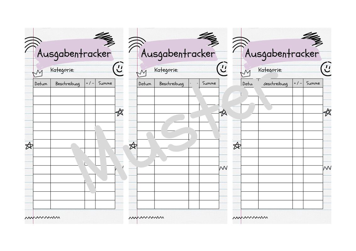 30 Dashboards "Notiz"  inkl. Tracker für Budgetplaner - Bild 2
