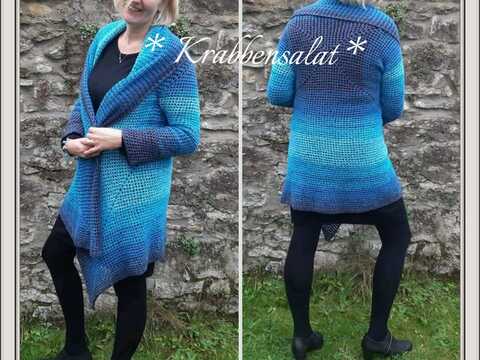 Häkelanleitung: Krabbbensalat Weste/ Jacke häkeln für alle Größen