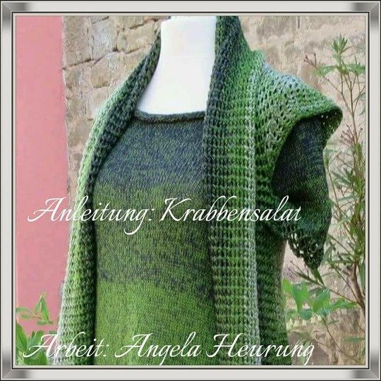 Häkelanleitung: Krabbbensalat Weste/ Jacke häkeln für alle Größen