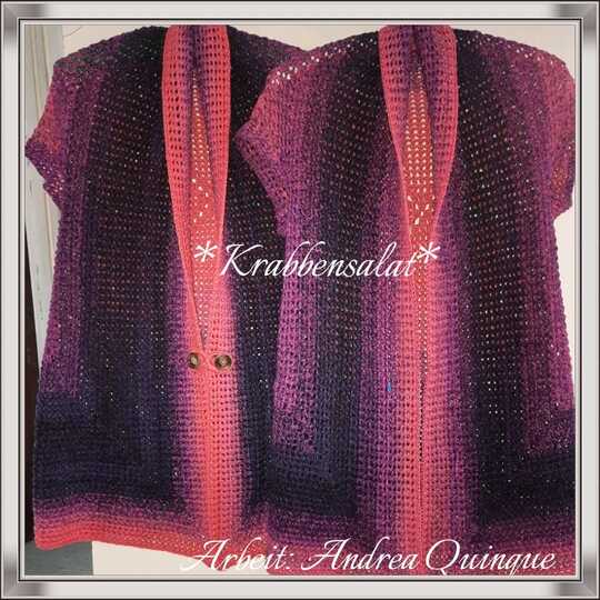Häkelanleitung: Krabbbensalat Weste/ Jacke häkeln für alle Größen