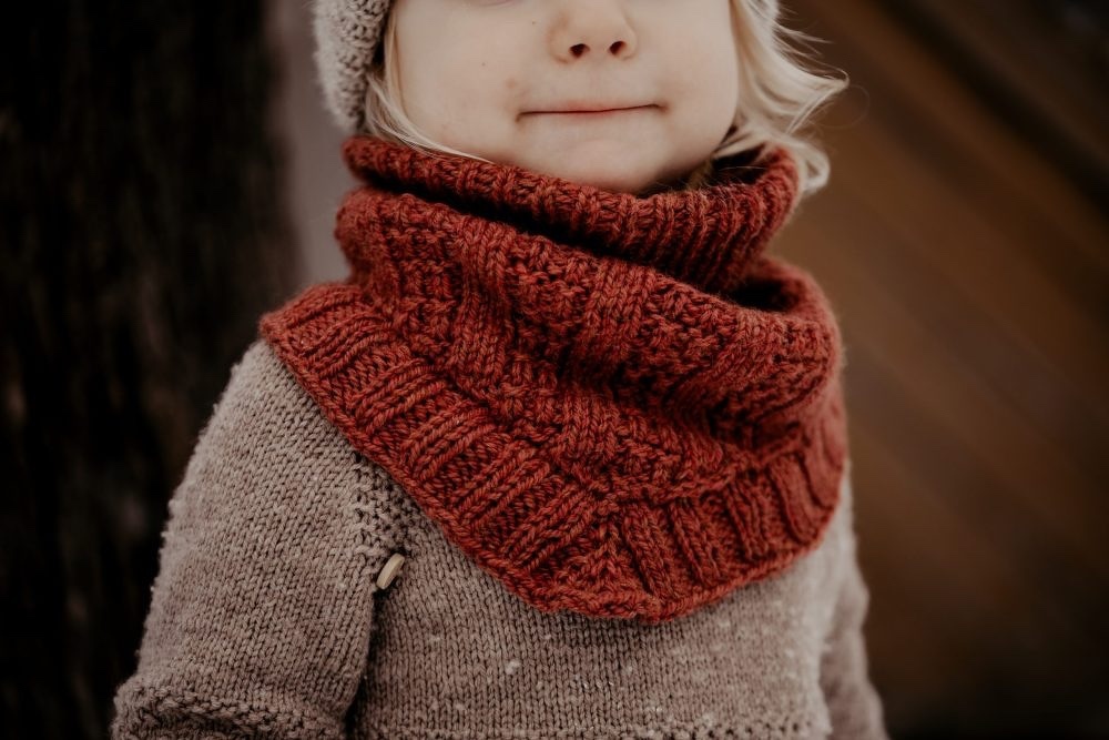 Strickanleitung Cowl für Kinder und Erwachsene
