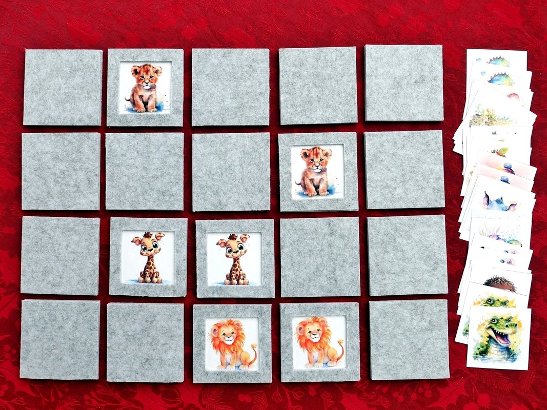 Personalisierbares Memory-Spiel mit Wechselbilderrahmen aus Filz - Bild 15