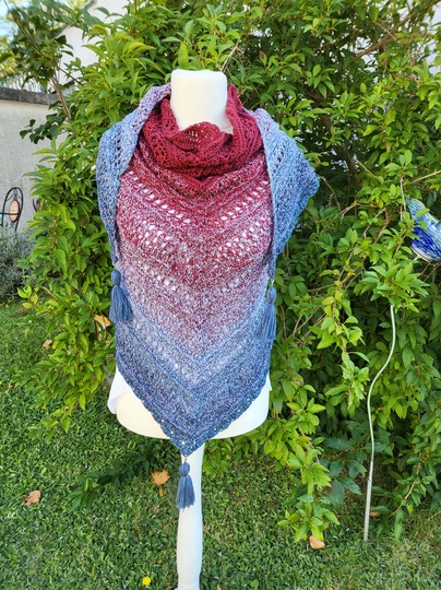 Mad Boho - Häkelanleitung flaches Dreieckstuch