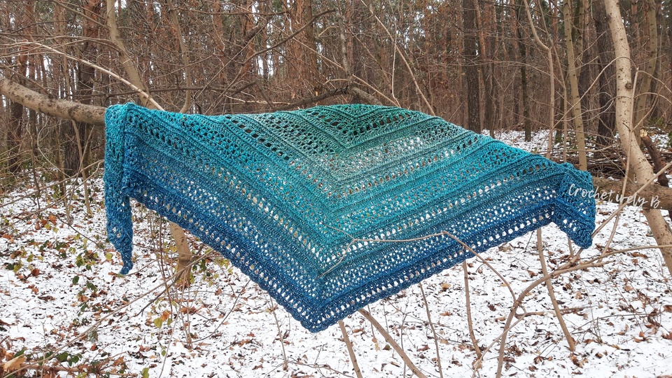 Mad Boho - Häkelanleitung flaches Dreieckstuch