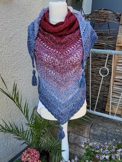 Mad Boho - Häkelanleitung flaches Dreieckstuch