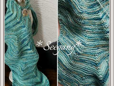 Strickanleitung Seegang              Damen Herren Tuch Stola Schal Stricken