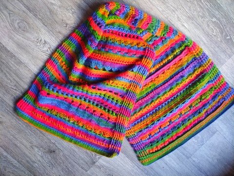 "Majilio" - Stola, Schal oder Decke mit vielen Mustern - Häkelanleitung