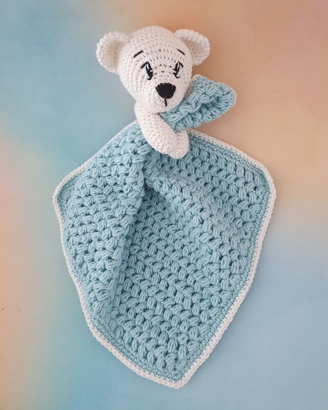 Lovey blanket "Bear Gang" - bear/polar bear/panda - crochet pattern PDF - Image 7