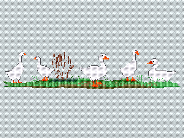 Cross Stitch Pattern Geese PDF Download
