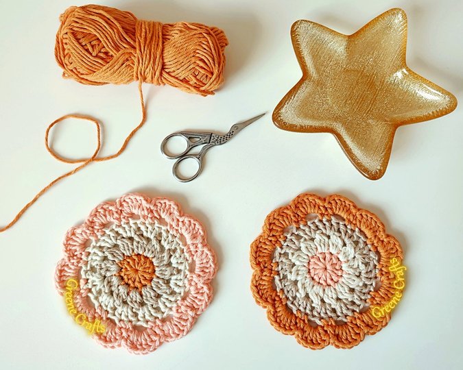 Desert Flower Coaster - Home Decoration Crochet Pattern