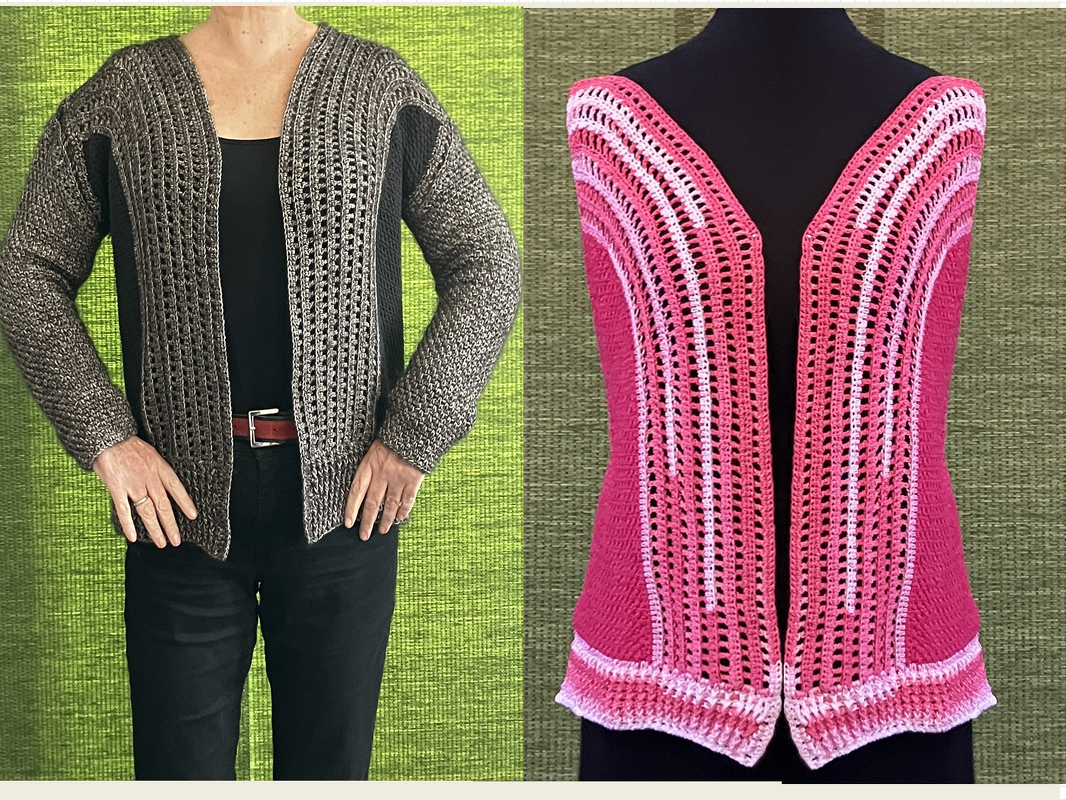 Cardigan / Jacke– ein Figurschmeichler - Häkelanleitung