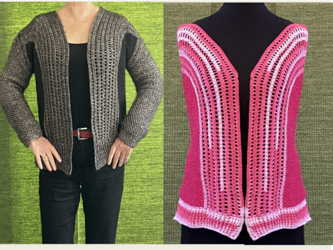 Cardigan / Jacke– ein Figurschmeichler - Häkelanleitung