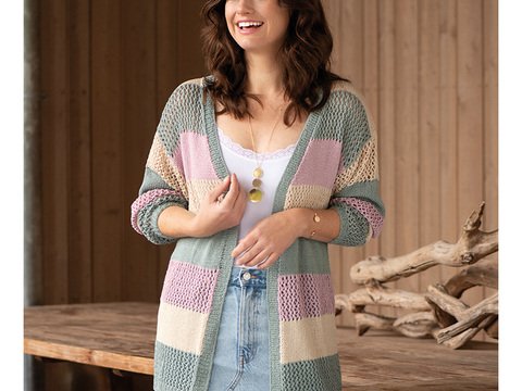Strickanleitung Damenlongjacke "Amazonas" 764153