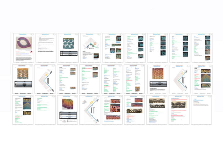 Dreiecksstola "Amar" mit 4 Mustern häkeln