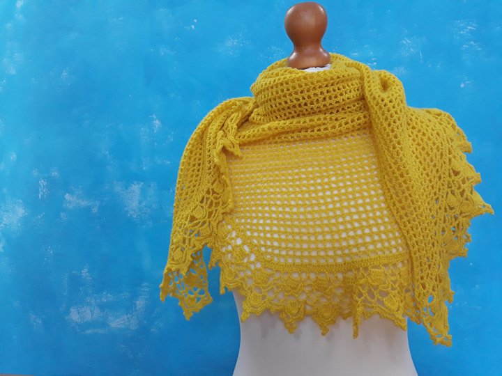 Crochet Pattern lace shawl Summer Break