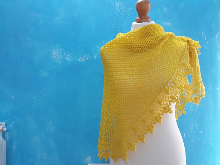 Crochet Pattern lace shawl Summer Break