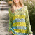 Gestreifter Longpulli im Ajourmuster