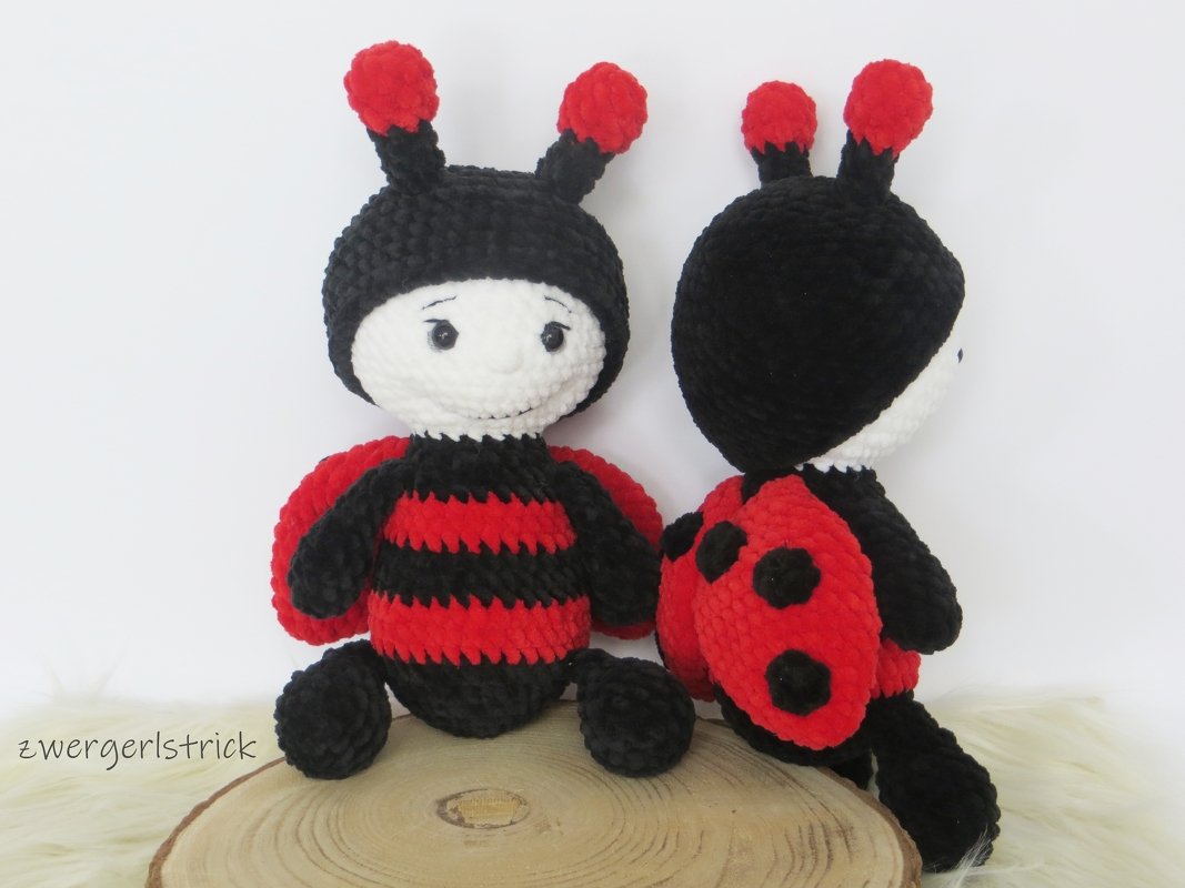 Häkelanleitung für kuscheligen Marienkäfer