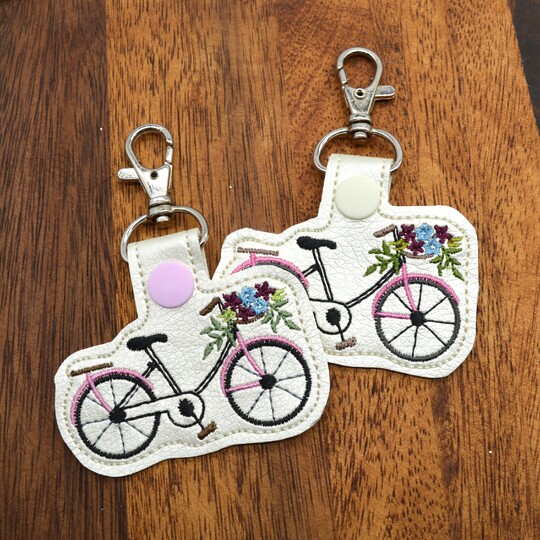 Stickdatei ITH Fahrrad Schlüsselanhänger
