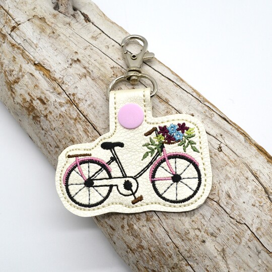 Stickdatei ITH Fahrrad Schlüsselanhänger