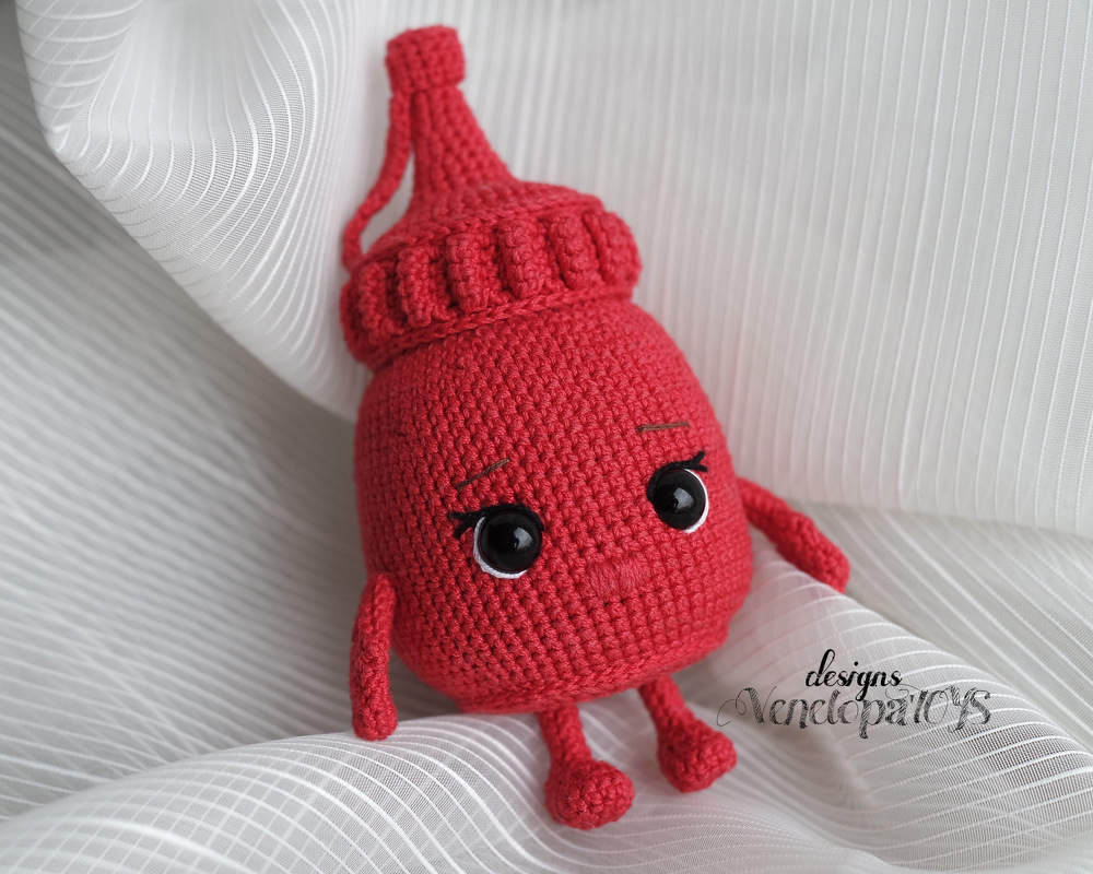Ketchup Amigurumi Crochet Pattern, interactive crochet toy - Image 3