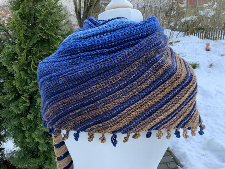 Häkelanleitung Tuch Kringeling