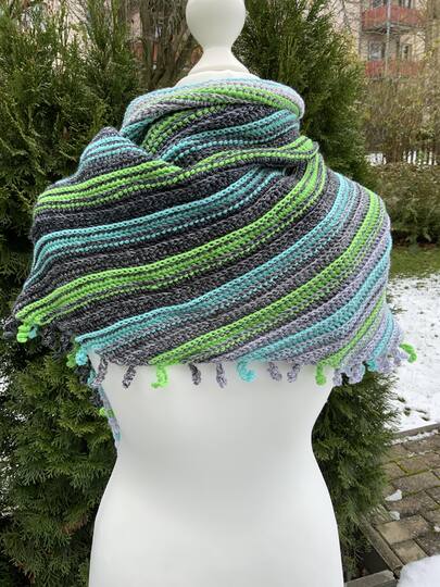 Häkelanleitung Tuch Kringeling