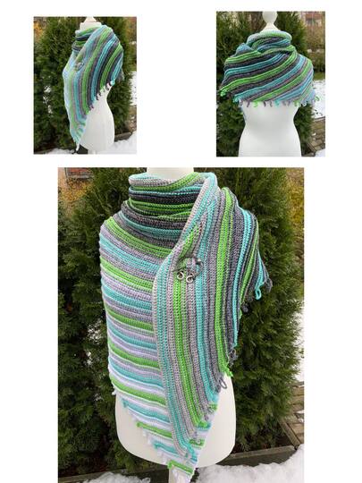 Häkelanleitung Tuch Kringeling