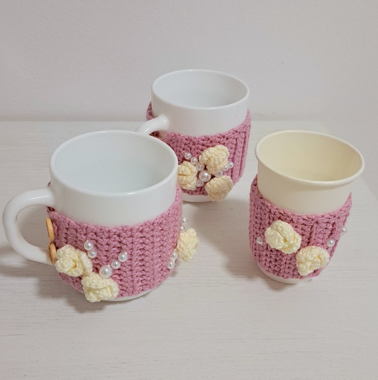 Tassenwärmer - Becherwärmer häkeln - Häkelanleitung PDF